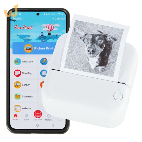 Drukarka mini termiczna do zdjęć notatek kieszonkowa bluetooth Drukarka mini termiczna do zdjęć notatek kieszonkowa bluetooth