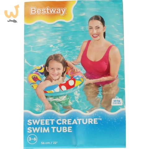 Kółko do pływania dmuchane BESTWAY 36013 motylki 56cm Kółko do pływania dmuchane BESTWAY 36013 motylki 56cm