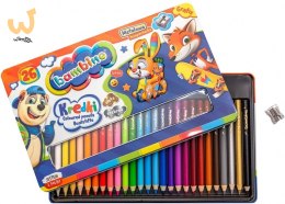 Kredki ołówkowe w metalowym etui Bambino 24 kolory