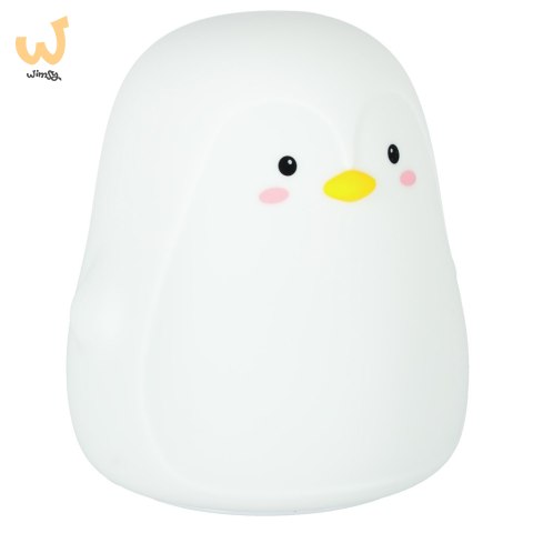 Lampka nocna dla dzieci silikonowa LED biała pingwinek Lampka nocna dla dzieci silikonowa LED biała pingwinek