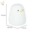 Lampka nocna dla dzieci silikonowa LED biała pingwinek
