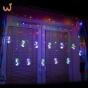 Lampki LED kurtyna kule świąteczne choinkowe 3m 108LED multikolor
