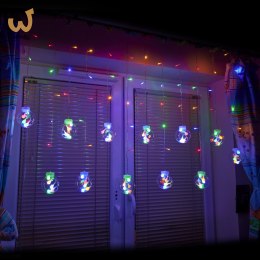 Lampki LED kurtyna kule świąteczne choinkowe 3m 108LED multikolor