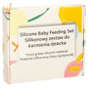 Naczynia silikonowe dla dzieci zestaw 4 elementów miś pomarańczowy