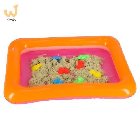 Piasek Kinetyczny w wiaderku 1kg foremki beżowy Piasek Kinetyczny w wiaderku 1kg foremki beżowy
