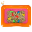 Piasek Kinetyczny w wiaderku 1kg foremki beżowy