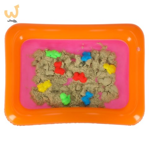 Piasek Kinetyczny w wiaderku 1kg foremki beżowy Piasek Kinetyczny w wiaderku 1kg foremki beżowy