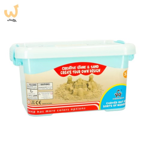 Piasek Kinetyczny w wiaderku 1kg foremki niebieski Piasek Kinetyczny w wiaderku 1kg foremki niebieski