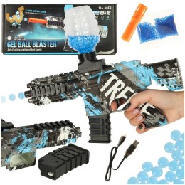 Pistolet na kulki żelowe wodne karabin niebieski zasilanie bateryjne USB 550szt. 7-8mm