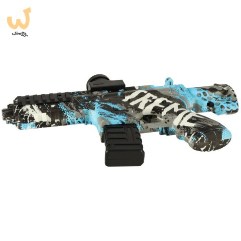 Pistolet na kulki żelowe wodne karabin niebieski zasilanie bateryjne USB 550szt. 7-8mm Pistolet na kulki żelowe wodne karabin niebieski zasilanie bateryjne USB 550szt. 7-8mm