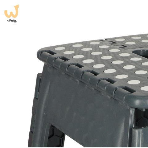 Stołek taboret składany antypoślizgowy 39cm ciemny szary Stołek taboret składany antypoślizgowy 39cm ciemny szary