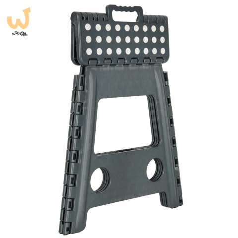 Stołek taboret składany antypoślizgowy 39cm ciemny szary Stołek taboret składany antypoślizgowy 39cm ciemny szary