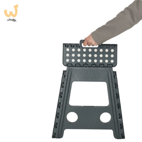 Stołek taboret składany antypoślizgowy 39cm ciemny szary Stołek taboret składany antypoślizgowy 39cm ciemny szary