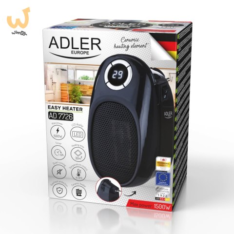 Termowentylator Adler AD 7726 Easy heater grzejnik elektryczny farelka 1500W Termowentylator Adler AD 7726 Easy heater grzejnik elektryczny farelka 1500W