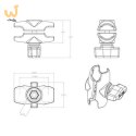 RAM MOUNT ramię montażowe o dł. 6 cm RAM-B-201U-A