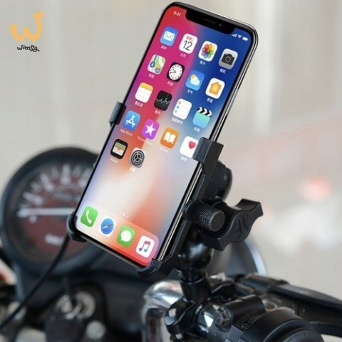 Uchwyt na telefon i ładowarka FreedConn MC10 + BM2R mocowanie do główki ramy Uchwyt na telefon i ładowarka FreedConn MC10 + BM2R mocowanie do główki ramy
