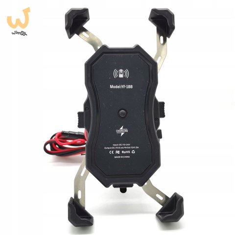 Uchwyt na telefon i ładowarka indukcyjna FreedConn MC1W + BM2R mocowanie do główki ramy Uchwyt na telefon i ładowarka indukcyjna FreedConn MC1W + BM2R mocowanie do główki ramy