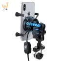 Uchwyt na telefon i ładowarka indukcyjna FreedConn MC7W 10W + USB
