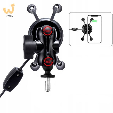 Uchwyt na telefon i ładowarka indukcyjna FreedConn MC7W 10W + USB Uchwyt na telefon i ładowarka indukcyjna FreedConn MC7W 10W + USB