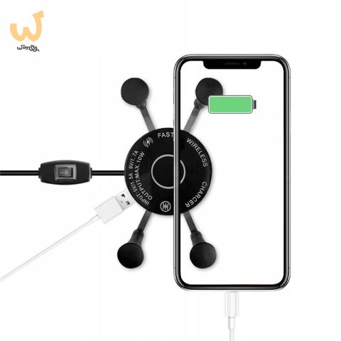 Uchwyt na telefon i ładowarka indukcyjna FreedConn MC7W 10W + USB Uchwyt na telefon i ładowarka indukcyjna FreedConn MC7W 10W + USB