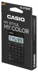 CASIO KALKULATOR KIESZONKOWY SL-310UC-BK CZARNY, 10 CYFROWY WYŚWIETLACZ