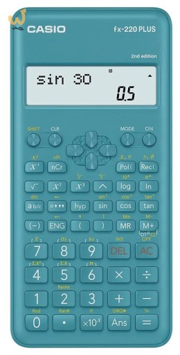 CASIO KALKULATOR NAUKOWY FX-220PLUS-2 NIEBIESKI, 12 CYFROWY WYŚWIETLACZ