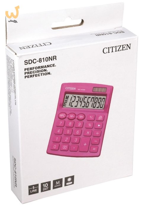 CITIZEN KALKULATOR BIUROWY SDC-810NRPKE, 10-cyfrowy, 127x105mm, różowy CITIZEN KALKULATOR BIUROWY SDC-810NRPKE, 10-cyfrowy, 127x105mm, różowy