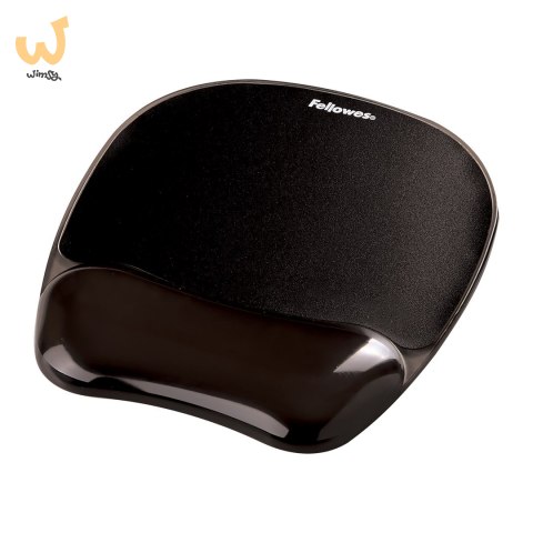 Fellowes CRYSTAL podkładka pod mysz i nadgarstek żelowa czarna Fellowes CRYSTAL podkładka pod mysz i nadgarstek żelowa czarna