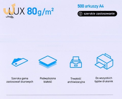 POLLUX Papier Xero ksero biurowy (A4; 80g/m2; 500 szt.; Matowy) POLLUX Papier Xero ksero biurowy (A4; 80g/m2; 500 szt.; Matowy)
