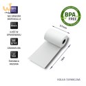 QOLTEC ROLKA TERMICZNA 57X16 | 55G/M2 | 10SZT | BPA FREE