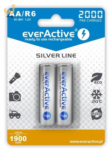 EVERACTIVE AKUMULATORKI AA 2000 MAH - 2 SZTUKI EVHRL6-2000 EVERACTIVE AKUMULATORKI AA 2000 MAH - 2 SZTUKI EVHRL6-2000