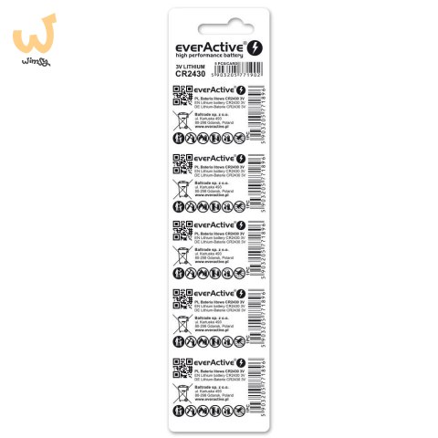 EVERACTIVE BATERIE LITOWE CR2430 BLISTER 5 SZT. CR24305BL EVERACTIVE BATERIE LITOWE CR2430 BLISTER 5 SZT. CR24305BL