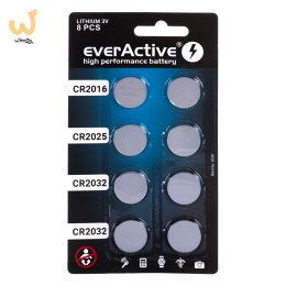 EVERACTIVE ZESTAW BATERII LITOWYCH, 4X CR2032; 2X CR2025; 2X CR2016 CRMIX8BL