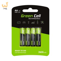 GREEN CELL AKUMULATORKI PALUSZKI 4X AA R6 2600MAH