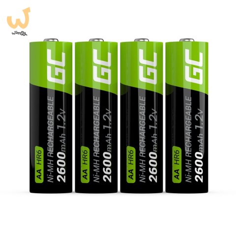 GREEN CELL AKUMULATORKI PALUSZKI 4X AA R6 2600MAH GREEN CELL AKUMULATORKI PALUSZKI 4X AA R6 2600MAH
