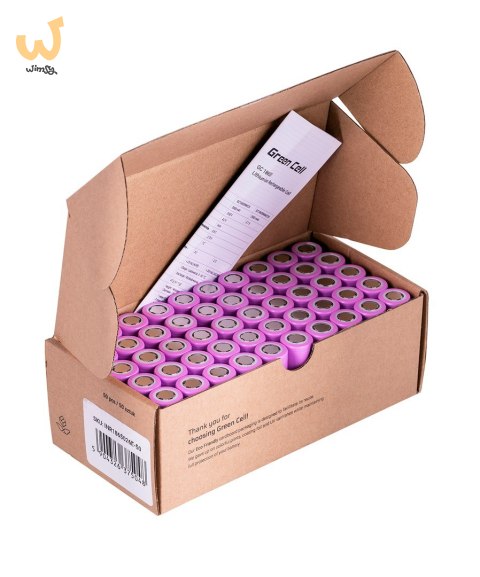 GREEN CELL OGNIWA 18650 50X AKUMULATOR 18650 LI-ION INR1865026E 3.6V 2600MAH GREEN CELL OGNIWA 18650 50X AKUMULATOR 18650 LI-ION INR1865026E 3.6V 2600MAH