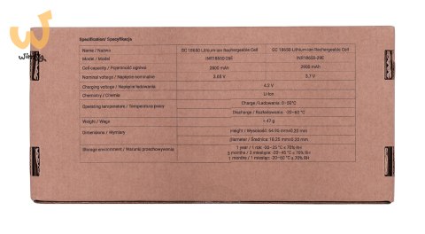 GREEN CELL OGNIWA 18650 50X AKUMULATOR 18650 LI-ION INR1865026E 3.6V 2600MAH GREEN CELL OGNIWA 18650 50X AKUMULATOR 18650 LI-ION INR1865026E 3.6V 2600MAH