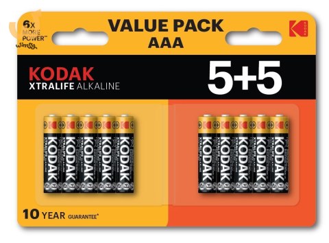 KODAK BATERIE ALKALICZNE XTRALIFE AAA LR3 5+5 (10PACK) KODAK BATERIE ALKALICZNE XTRALIFE AAA LR3 5+5 (10PACK)