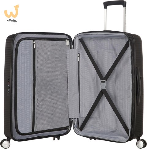 Walizka średnia American Tourister Soundbox EXP - bass black Walizka średnia American Tourister Soundbox EXP - bass black