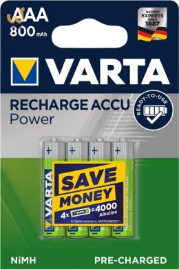 Zestaw akumulatorków AAA VARTA Ready2Use 56703101404 (800mAh ; Ni-MH)