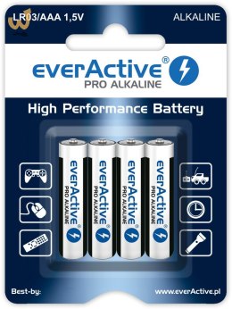 Zestaw baterii alkaliczne everActive LR034BLPA (x 4)