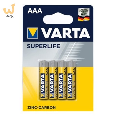 Zestaw baterii cynkowo-węglowe VARTA Superlife R03 AAA (Zn-C; x 4) Zestaw baterii cynkowo-węglowe VARTA Superlife R03 AAA (Zn-C; x 4)