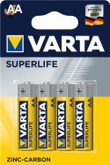 Zestaw baterii cynkowo-węglowe VARTA Superlife R6 AA (Zn-C; x 4)