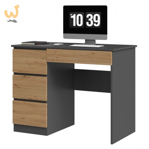 Biurko MIJAS LEWE 98x51xH76 antracyt/artisan Biurko MIJAS LEWE 98x51xH76 antracyt/artisan