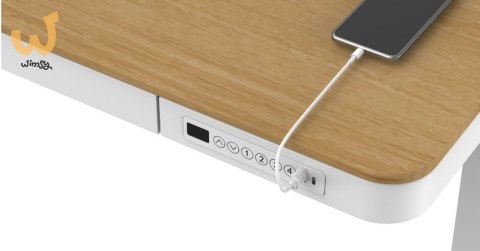 Biurko TUCKANO z regulacją wysokości ET119W-C Biały/dąb Biurko TUCKANO z regulacją wysokości ET119W-C Biały/dąb