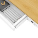 Biurko TUCKANO z regulacją wysokości ET119W-C Biały/dąb