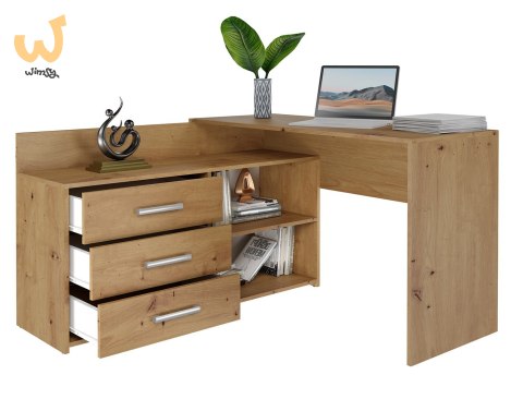 Biurko narożne + komoda DANY 120x50xH76 artisan Biurko narożne + komoda DANY 120x50xH76 artisan