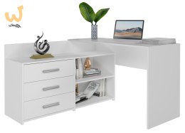 Biurko narożne + komoda DANY 120x50xH76 biały