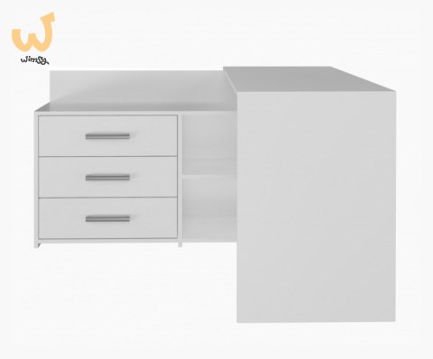 Biurko narożne + komoda DANY 120x50xH76 biały Biurko narożne + komoda DANY 120x50xH76 biały