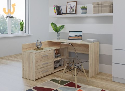 Biurko narożne + komoda DANY 120x50xH76 sonoma Biurko narożne + komoda DANY 120x50xH76 sonoma
